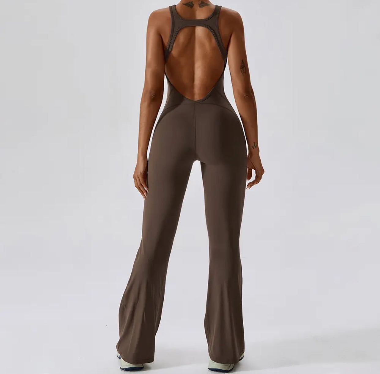 Open Back Jumpsuit Padded